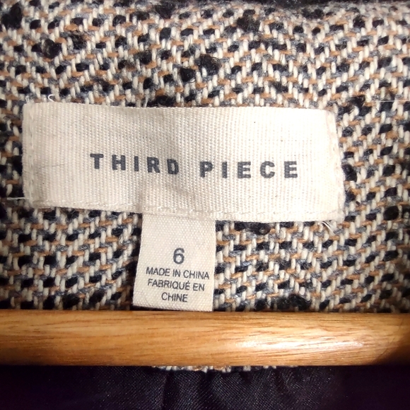 Anthropologie "Third Piece"  Black & White Pea coat, EUC - Picture 3 of 8